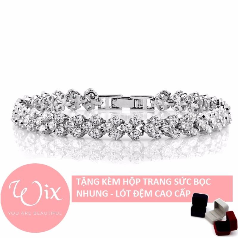 Lắc Tay Nữ Bạch Kim Beauty and the Beast (Trắng) - Wix Shop