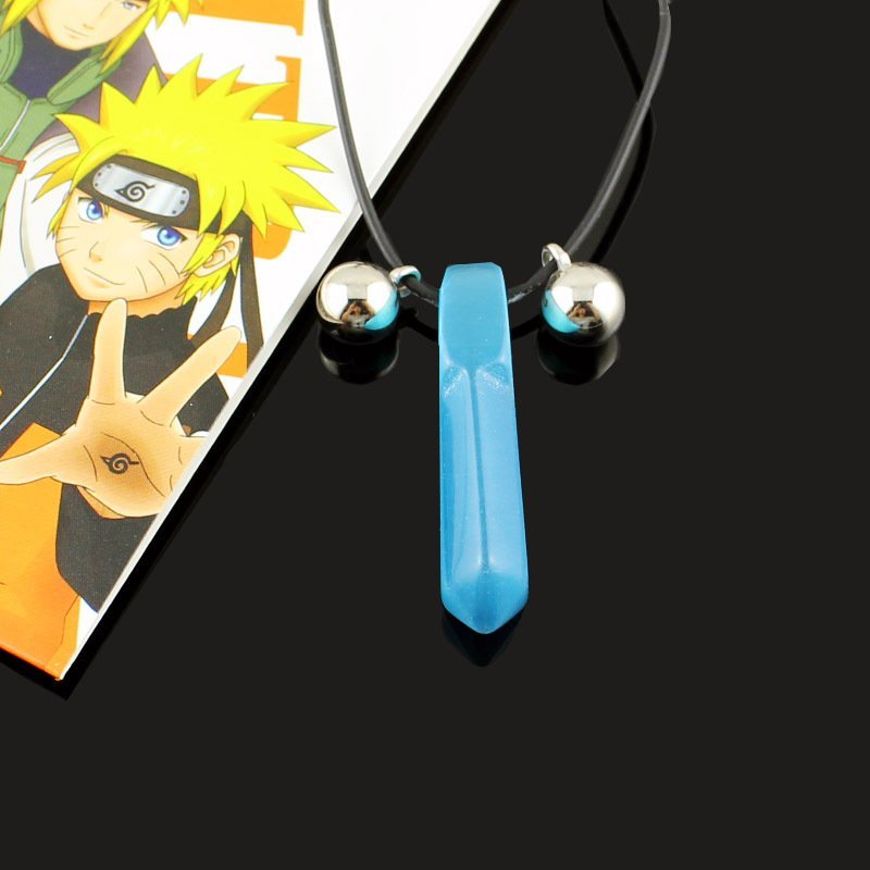 New Hot Naruto Hokage Uzumaki Blue Crystal Anime Tsunade Necklace Cosplay- - intl