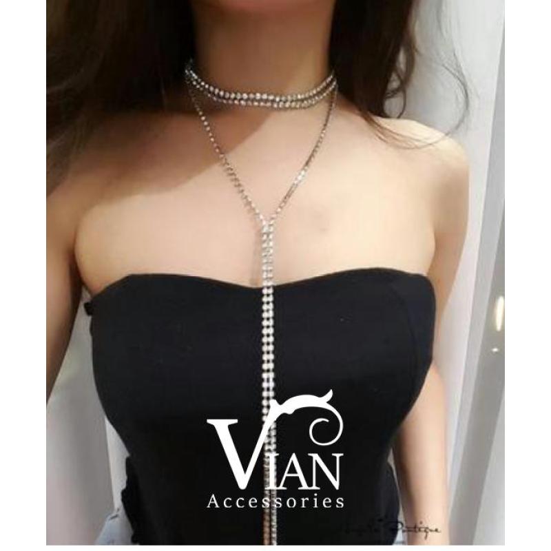 Vòng cổ choker đá cao cấp