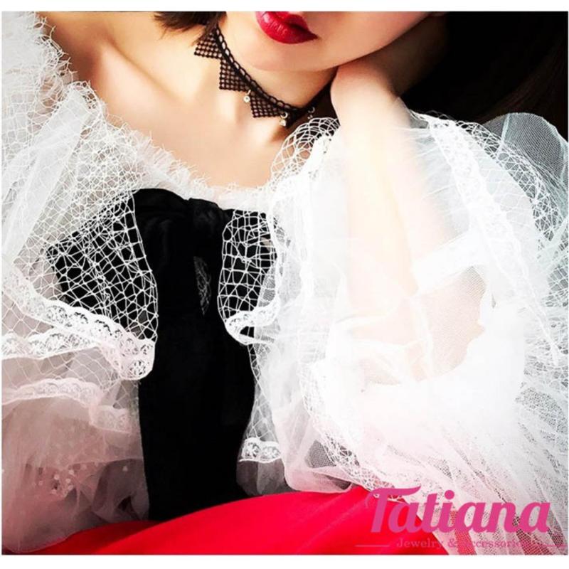 Vòng Cổ Choker Triangle Lacy - Tatiana - CD2003 (Đen)