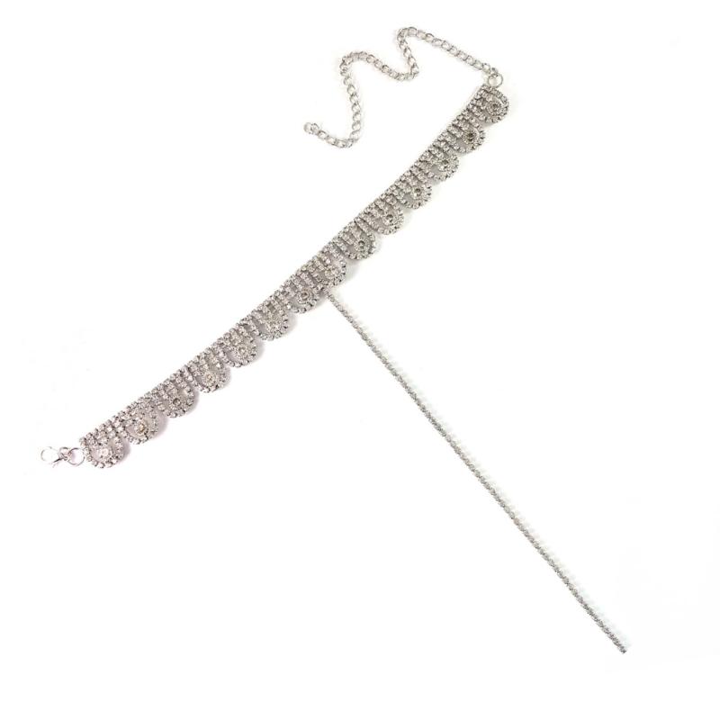 Vòng Cổ Thời Trang Choker Kim Loại Gắn Đá Queen 14003 LUNG LINH TỎA SÁNG