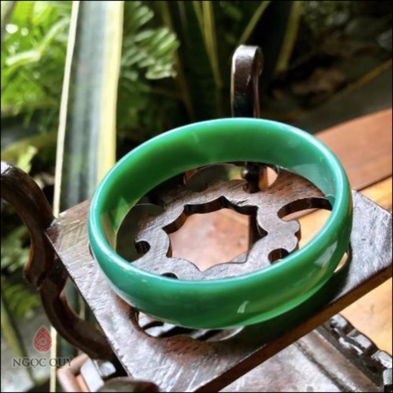 Vòng Tay Đá Mã Não Xanh Liền Khối (Lớn)