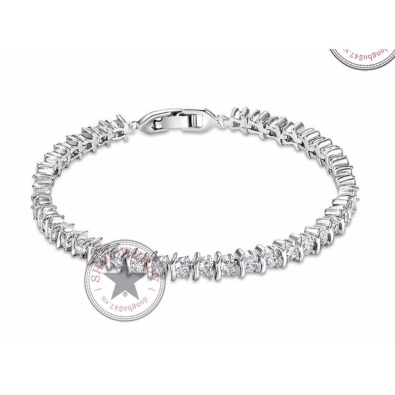 Vòng tay nữ kết hạt đầy - T132 (Bạc)