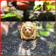 Nhẫn mạ vàng 24k Mặt sư tử