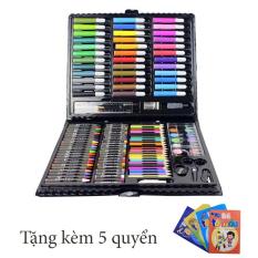 Hộp bút màu 150 chi tiết cho bé tặng kèm 5 quyển tập tô màu
