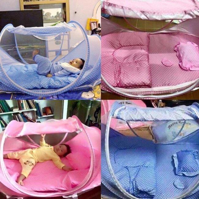 Màn ngủ chống muỗi có phát nhạc cho bé happy baby