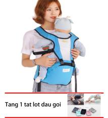 TÚI ĐỊU EM BÉ 4 MÙA ĐA NĂNG CÓ HỘP NGỒI VÀ TỲ LƯNG CHỐNG MỎI VAI GÁY CHO BÉ + tắng 1 tất lót