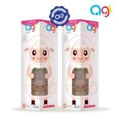 Bộ 2 bình sữa Agi Premium 250ml (Màu trắng)