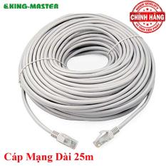 Dây cáp mạng LAN Internet bấm sẵn KingMaster dài 25m chuẩn cat 5e