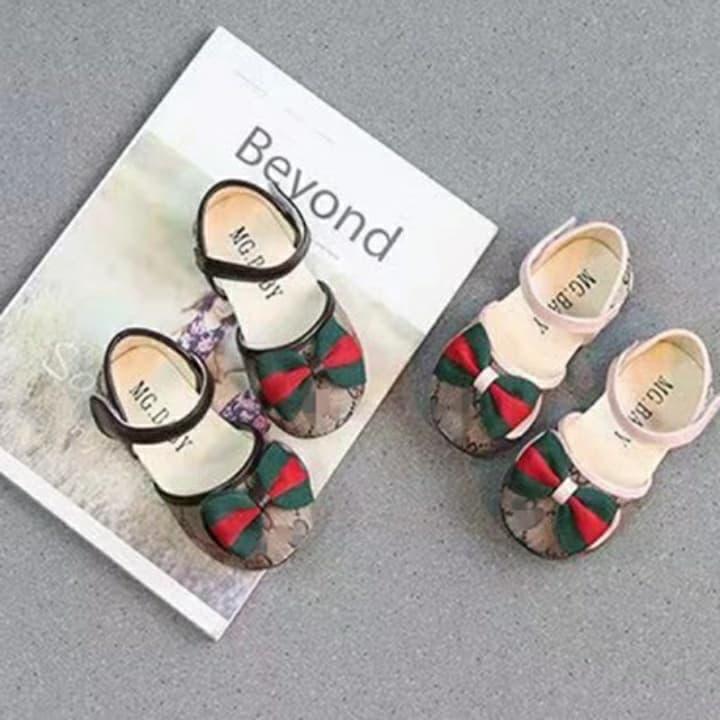 sandal bệt nơ vải cho bé
