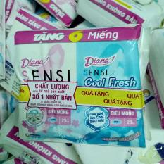Băng vệ sinh DIANA Sensi 6 miếng (3 miếng diana sensi và 3 miếng diana Sensi cool fresh, Hàng tặng )