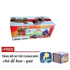 Bộ 96 Thẻ 3D Xếp Hình Ekidar – tặng bộ 40 thẻ chủ đề hoa quả công nghệ AR thực tế ảo