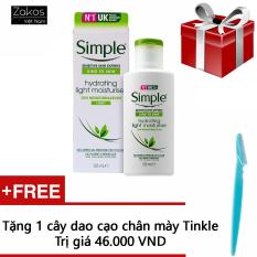 Kem dưỡng ẩm Simple Kind To Skin Hydrating Light Moisturiser 125ml + Tặng 1 dao cạo lông mày