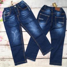 Quần jeans dài bé trai túi phối chỉ trắng từ 20kg đến 28kg – QT230