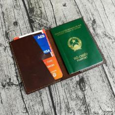 Ví đựng passport, ví đựng hộ chiếu da bò handmade – Kichi PP6