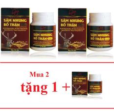 Bộ 2 Sâm nhung bổ thận tăng cường sinh lực, sức bền sinh lý cho cả nam và nữ lọ 30 viênx2