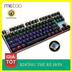 Bàn Phím Cơ Game Thủ Zero E-Sport 87K Đèn Led 13 Chế Độ Switch blue +Tặng lót chuột thương hiệu Do choi PC