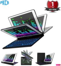 Bàn phím Bluetooth ipad New 2018 / iPad New 2017/ iPad Air / iPad Air 2/ ipad Pro 9.7 inch, xoay 360 độ, hỗ trợ đèn bàn phím – PKCB Cực Rẻ Tại H SHOP VN