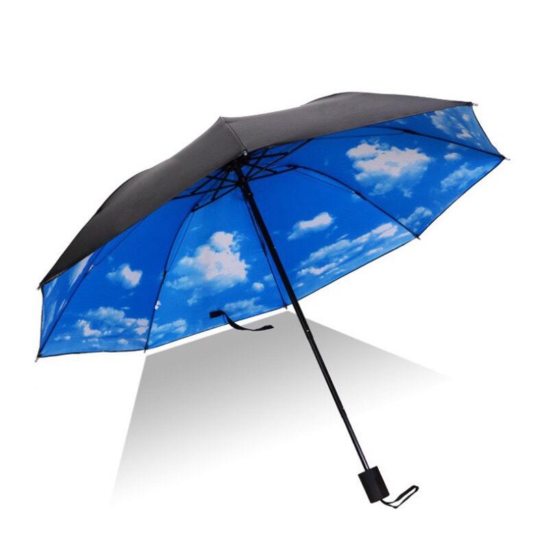 Dù che mưa nắng đặc biệt 3 lớp cao cấp chống tia UV, cản nhiệt (Kiểu Bầu trời)