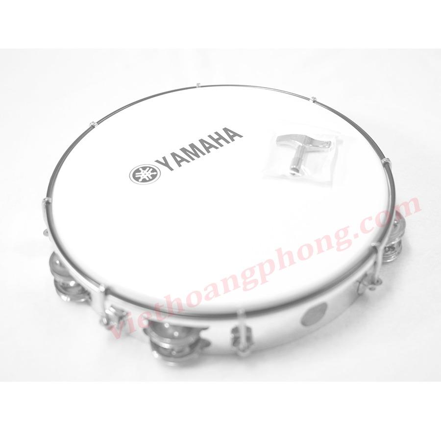 Trống lắc tay - trống gõ bo - Tambourine Yamaha MT6-102A (Trắng đục) - HappyLive Shop