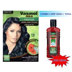 Bộ 2 hộp nhuộm tóc bạc Vasmol (Đen)