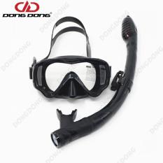 Kính lặn ống thở AMS, mắt KÍNH CƯỜNG LỰC + ống thở van 1 chiều ngăn nước cao cấp – DONGDONG
