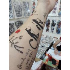 Hình xăm dán tattoo 15x21cm Cha mẹ và câu tục ngữ