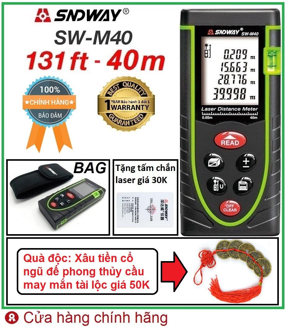 Thước đo khoảng cách bằng tia laser SNDWAY SW-M40 phạm vi đo 40M