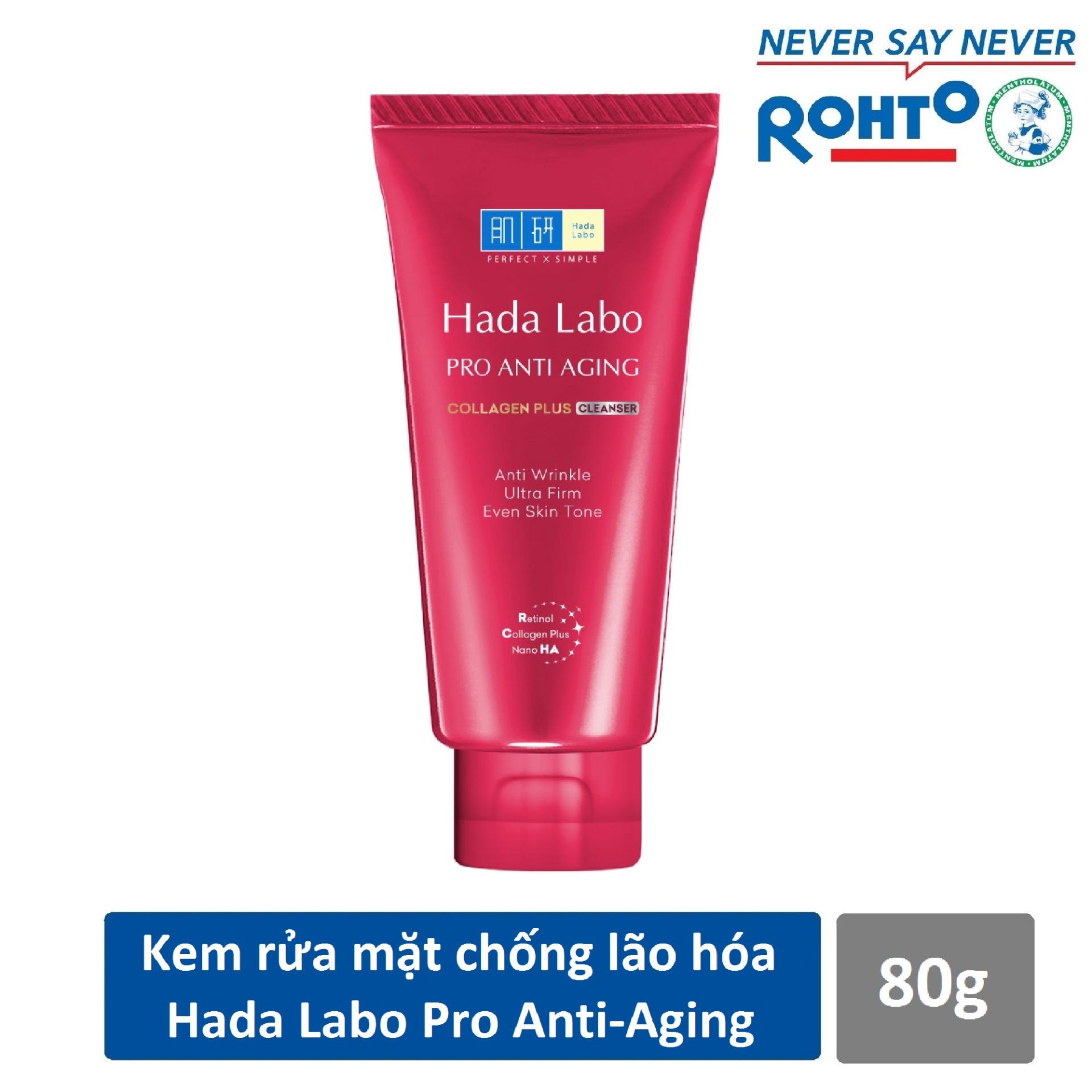 Kem rửa mặt dưỡng chuyên biệt chống lão hóa Hada Labo Pro Anti Aging Cleanser 80g