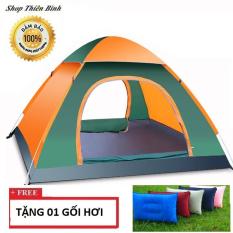 Lều cắm trại dành cho 4-6 người cỡ chuẩn 2mx2m TẶNG NGAY 1 GỐI HƠI