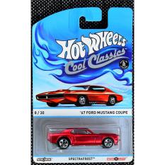 ô tô mô hình tỉ lệ 1:64 Hot Wheels Cool Classics ’67 Ford Mustang Coupe Spectrafrost ( Màu Đỏ )