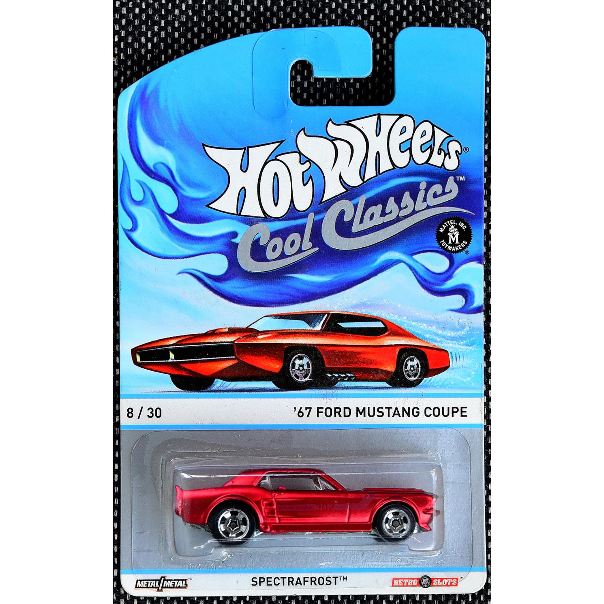 ô tô mô hình tỉ lệ 1:64 Hot Wheels Cool Classics '67 Ford Mustang Coupe Spectrafrost ( Màu Đỏ )