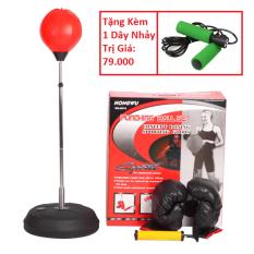 Bóng Đấm Phản Xạ Tập Võ Thuật Cao Cấp ( Đỏ ) – TiGi Mall – Tặng Kèm 1 Dây Nhảy