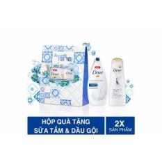 Hộp Quà Sữa Tắm Dove Nuôi Dưỡng Sâu (180g) + Dầu Gội Dove Phục Hồi Hư Tổn (170g)