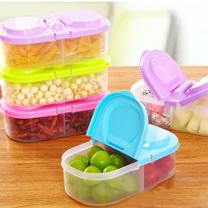HỘP ĐỰNG BẢO QUẢN THỨC ĂN TỦ LẠNH 2 NGĂN nhựa pp an toàn sức khỏe