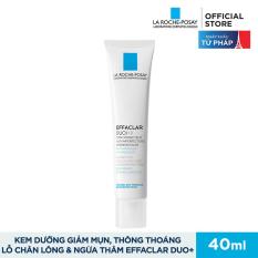 Kem dưỡng giúp giảm mụn, thông thoáng lỗ chân lông và ngăn ngừa mụn tái phát thế hệ mới La Roche Posay Effaclar Duo+ 40ML