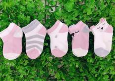 Bộ 5 đôi vớ tất lưới cho em bé từ 0-12 tháng tuổi(mẫu có tai chống mồ hôi trộm)
