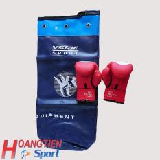 Combo Vỏ Bao Cát Vstar 1,2m + Găng Tay Đấm Bốc Người Lớn