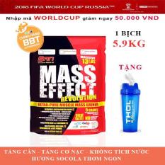 Sữa tăng cân tăng cơ cao cấp Mass Effect của SAN hương socola bịch 5.9kg – chính hãng BBT