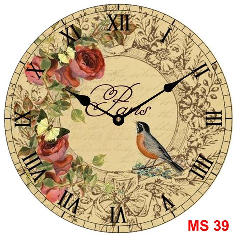 Đồng hồ treo tường phong cách cổ MS 39