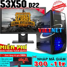 Máy tính VNgame 53X50-D22 i5 3470 GTX 1050Ti Ram 8GB 500GB + Dell 22″ (chiến PUBG, GTA5, LOL, Fifa 4, CF)
