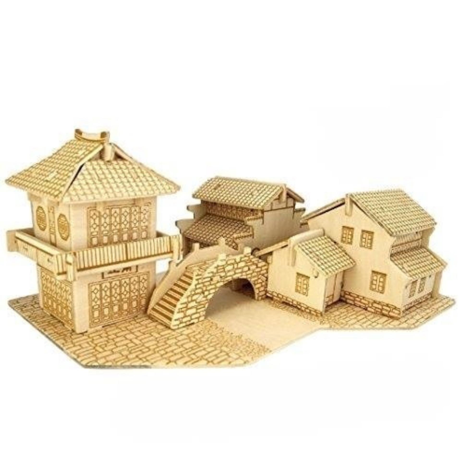 Đồ chơi lắp ráp gỗ 3D Mô hình Nhà Giang Nam A