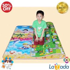 Mieng lot san nha cho be, Nệm chơi 2 mặt Maboshi loại đẹp cho bé 2.5m x 2m, Tuyệt đối an toàn cho sức khỏe và chống trơn trượt, Mẫu TXHM-3146, Bảo hành 1 đổi 1 bởi Raccoon Shop
