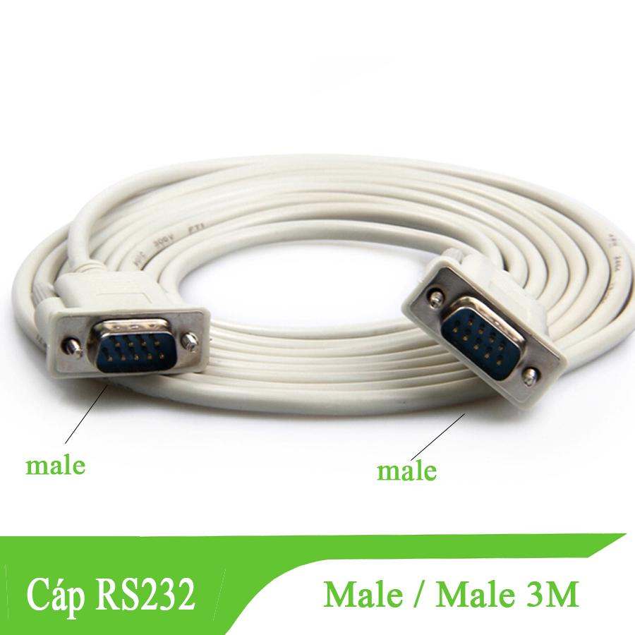 Dây cáp RS232 ( DB9) cáp com 9 chân male/male cable D-SUB 9 pin dài 3M M/M nối thẳng