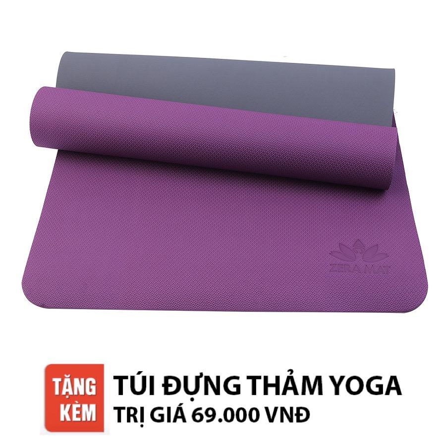 Thảm tập Yoga Zera TPE 2 lớp 8mm (Tím)