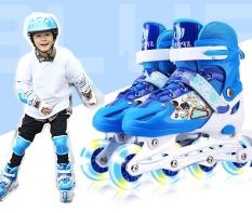 Giày trượt Patin Sports có đèn flash, tặng kèm bảo hộ tay và đầu gối