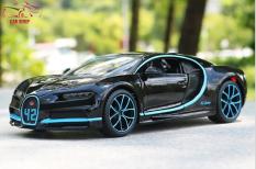 Xe mô hình hợp kim siêu xe Bugatti Chiron Maisto tỉ lệ 1:24 màu đen xanh