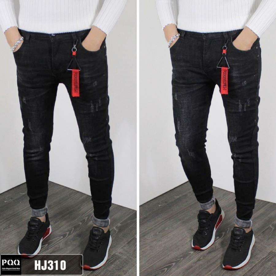 QUẦN JEAN NAM CO GIÃN _ ĐEN XƯỚC NHẸ MẠNH MẼ CHUẨN MEN