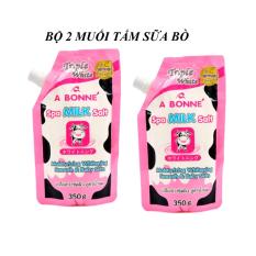 Bộ 2 Muối Tắm Tẩy Tế Bào Chết Sữa Bò A Bonné Spa Milk Salt 350g