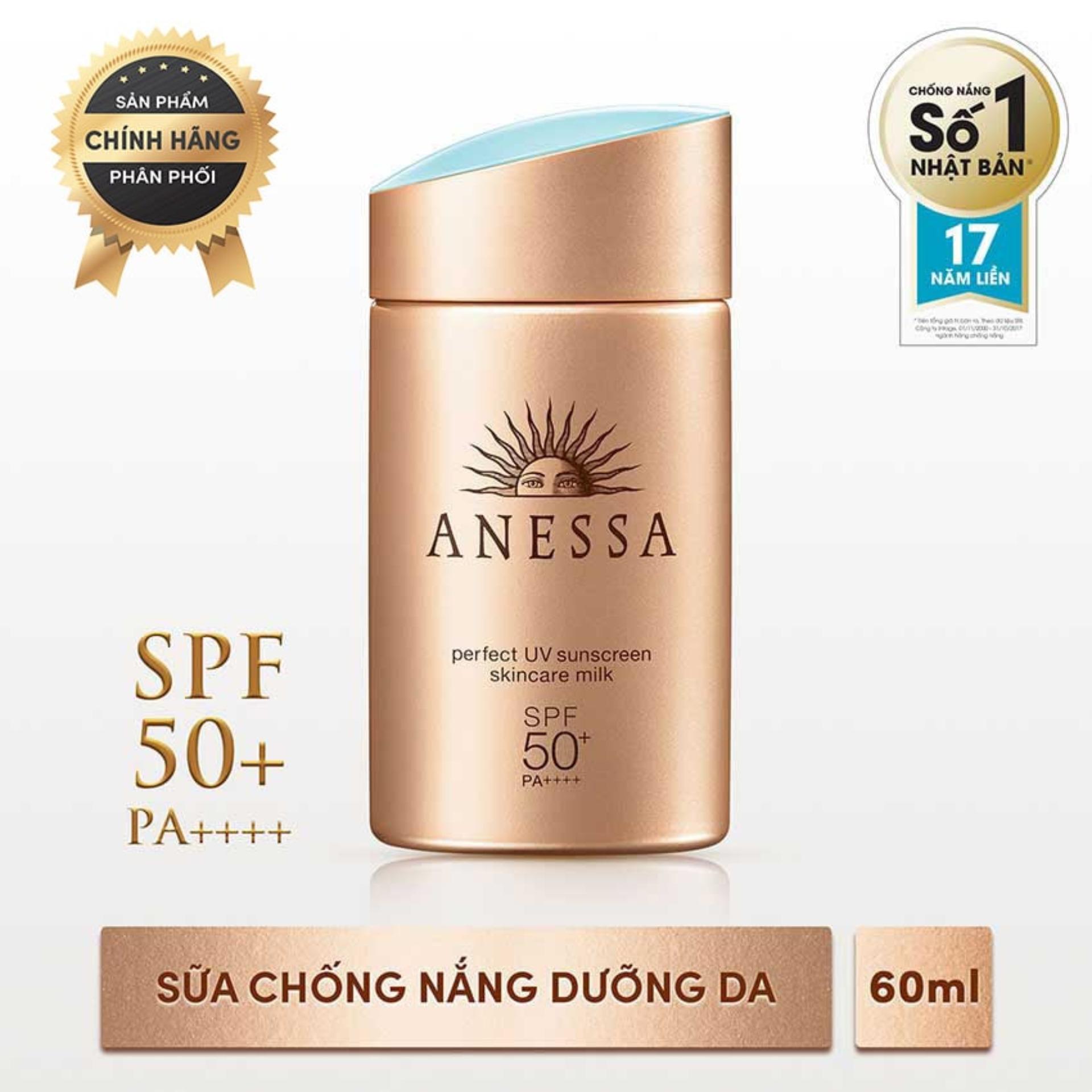 Sữa chống nắng bảo vệ hoàn hảo Anessa Perfect UV Sunscreen Skincare Milk - SPF 50+, PA++++ - 60ml